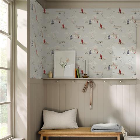Sophie Allport Coastal Boats Wallpaper 146835 Cottesmore Sky
