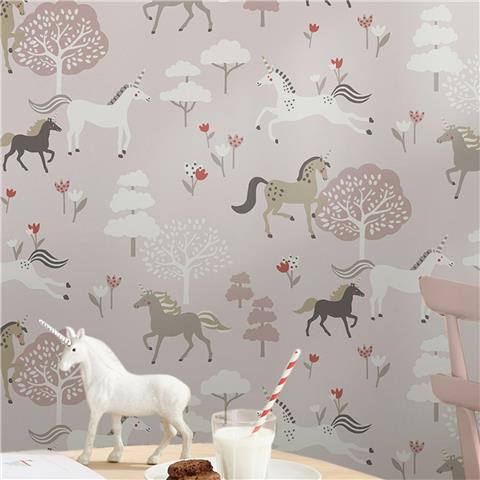 Sophie Allport Forest Ponies Wallpaper 146841 Chalk Blush