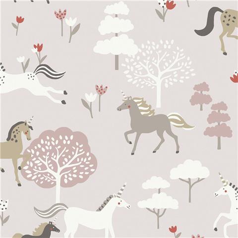 Sophie Allport Forest Ponies Wallpaper 146841 Chalk Blush