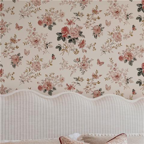Sophie Allport Vintage Rose Wallpaper 146842 Chalk Blush