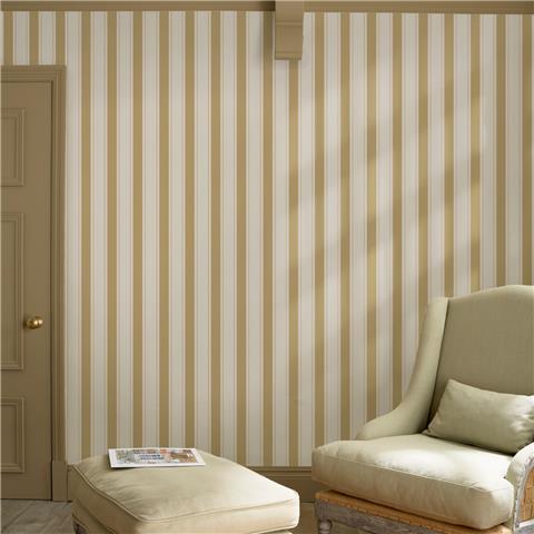 Sophie Allport Oundle Stripe Wallpaper 146845 Warm Honey