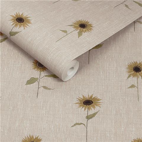 Sophie Allport Sunflowers Wallpaper 146851 Woven Wicker