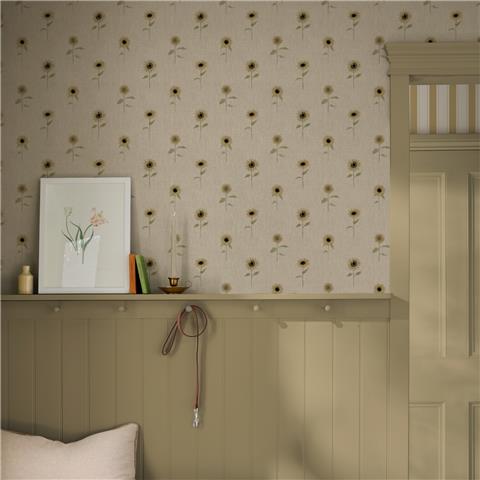 Sophie Allport Sunflowers Wallpaper 146851 Woven Wicker
