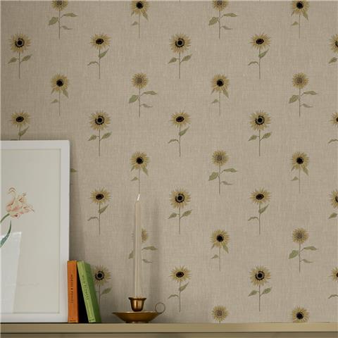 Sophie Allport Sunflowers Wallpaper 146851 Woven Wicker