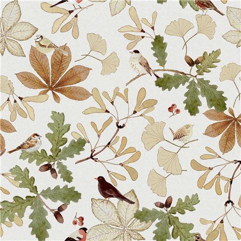 Sophie Allport Orchard Birds Wallpaper 146852 Warm Sand