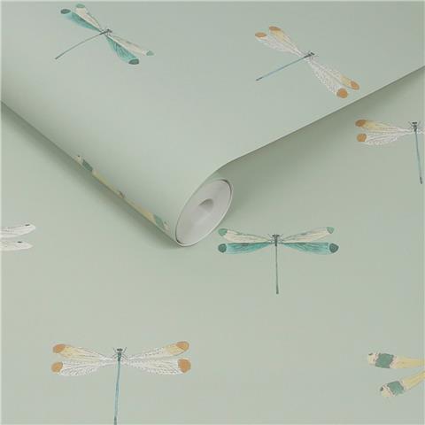 Sophie Allport Watercolour Dragonfly Wallpaper 146856 Pale Sprig