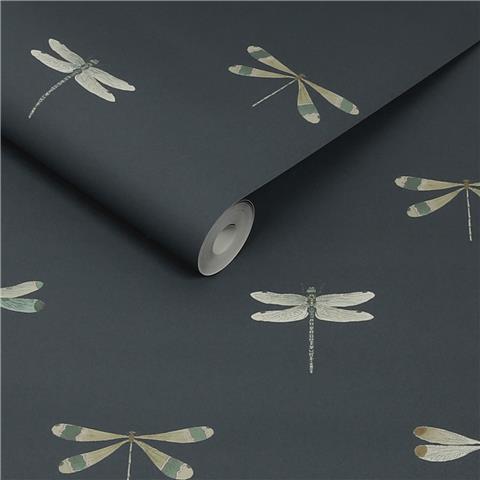 Sophie Allport Watercolour Dragonfly Wallpaper 146857 Oundle Navy