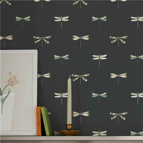 Sophie Allport Watercolour Dragonfly Wallpaper 146857 Oundle Navy