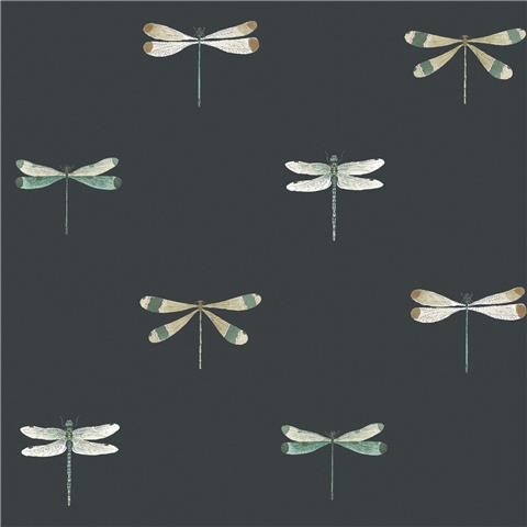 Sophie Allport Watercolour Dragonfly Wallpaper 146857 Oundle Navy