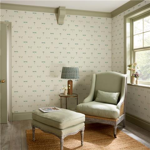 Sophie Allport Watercolour Dragonfly Wallpaper 146858 Off White