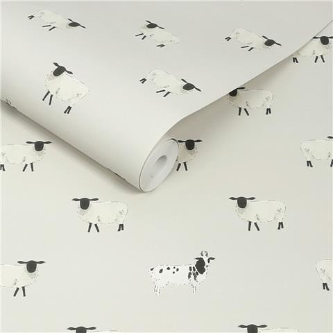 Sophie Allport Sheep Wallpaper 146861 Off White