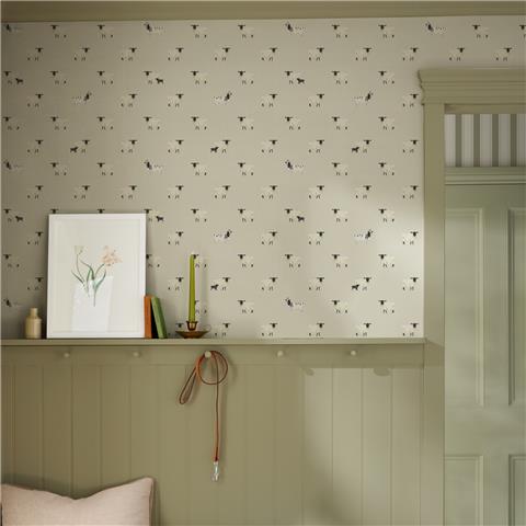 Sophie Allport Sheep Wallpaper 146861 Off White