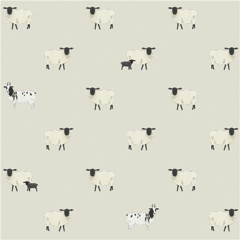 Sophie Allport Sheep Wallpaper 146861 Off White