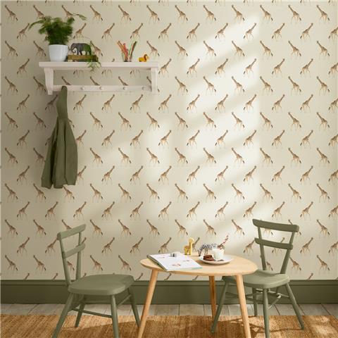Sophie Allport Giraffe Wallpaper 146862 Off White
