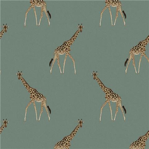 Sophie Allport Giraffe Wallpaper 146863 Heritage Teal