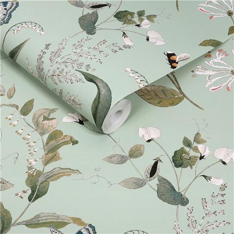 Sophie Allport Wild Floral Wallpaper 146865 Pale Mint