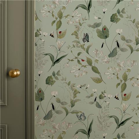 Sophie Allport Wild Floral Wallpaper 146865 Pale Mint