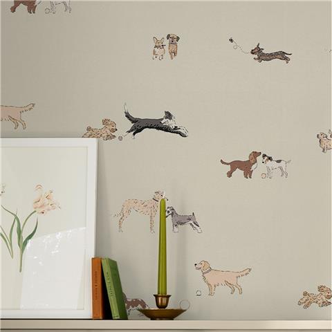 Sophie Allport Doggy Daycare Wallpaper 146866 Off White