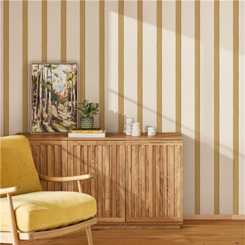 NEXT Painted Stripe Wallpaper 146888 Ochre