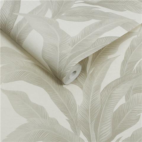 NEXT Palm Print Stripe Wallpaper 146889 Linen