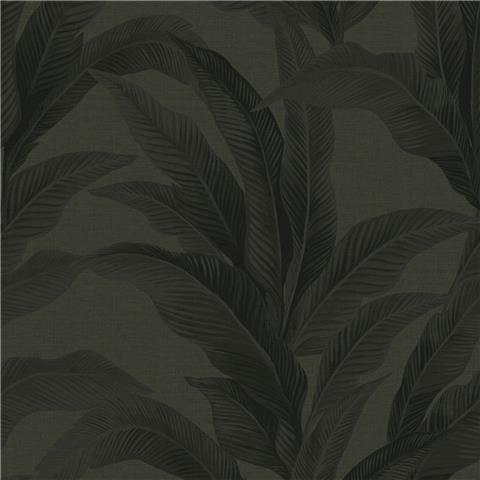 NEXT Palm Print Stripe Wallpaper 146890 Deep Green