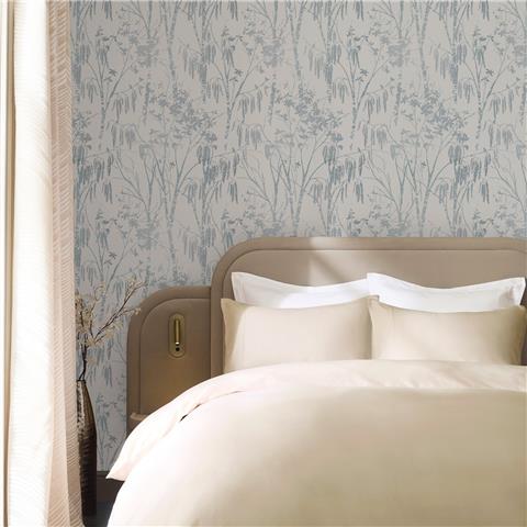 Next Luxe Wallpaper Fiorire 146904 Cornflower Blue