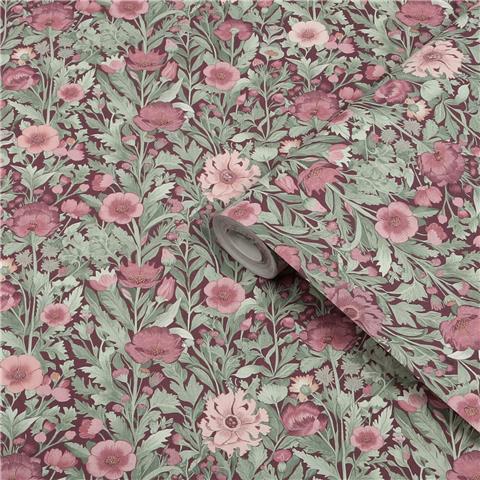 Super Fresco Easy Paloma Floral Wallpaper 146948 Berry