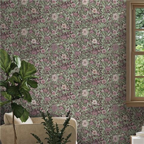 Super Fresco Easy Paloma Floral Wallpaper 146948 Berry