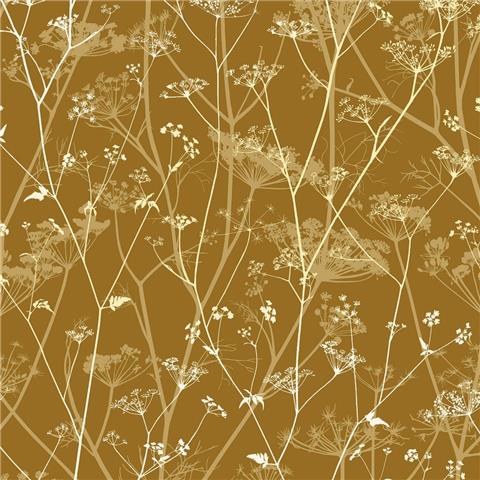 Clarissa Hulse Wild Chervil Wallpaper 147004 Mustard/Pewter
