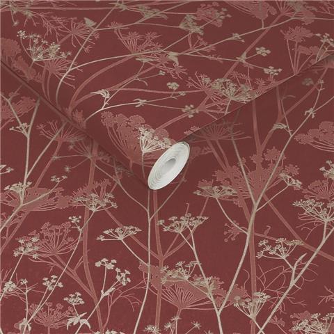 Clarissa Hulse Wild Chervil Wallpaper 147005 Madder/Pewter