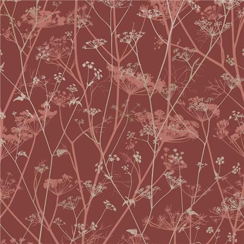 Clarissa Hulse Wild Chervil Wallpaper 147005 Madder/Pewter