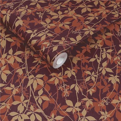 Clarissa Hulse Virginia Creeper Wallpaper 147006 Russet/Copper