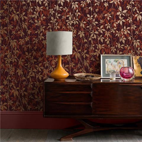 Clarissa Hulse Virginia Creeper Wallpaper 147006 Russet/Copper