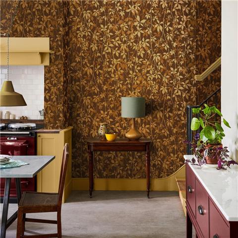 Clarissa Hulse Virginia Creeper Wallpaper 147007 Ochre/Gold
