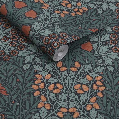 William Morris at Home Wallpaper Oak + Willow 147064 Ink Blue