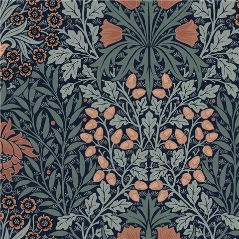 William Morris at Home Wallpaper Oak + Willow 147064 Ink Blue