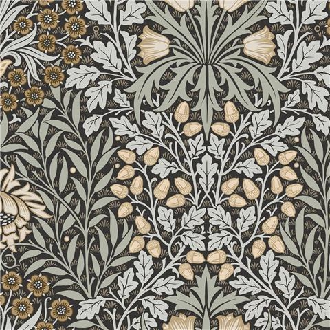 William Morris at Home Wallpaper Oak + Willow 147065 Charcoal