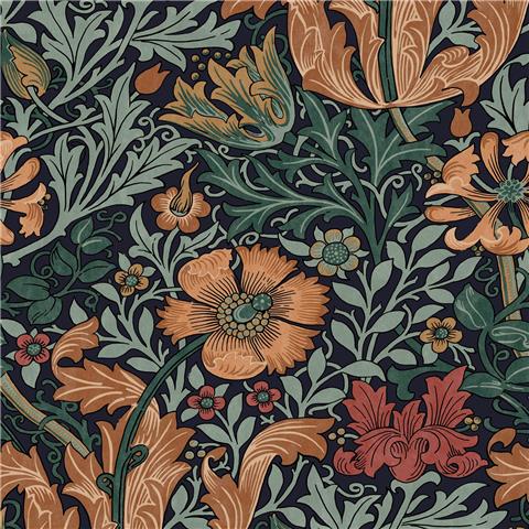 William Morris at Home Wallpaper Compton 147069 Ink Blue