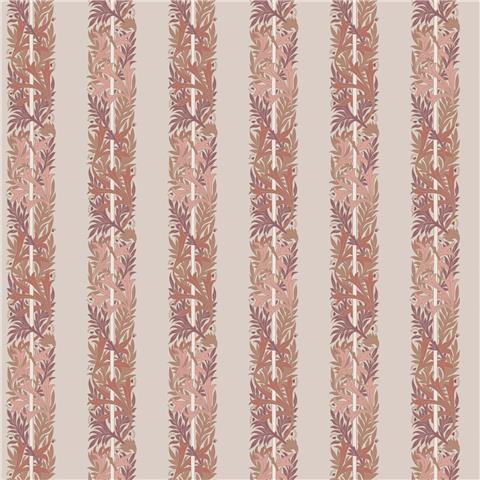 William Morris at Home Wallpaper Love is Enough Stripe 147071 Terracotta