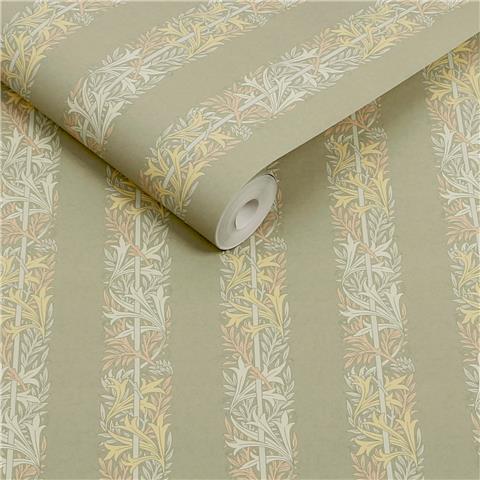 William Morris at Home Wallpaper Love is Enough Stripe 147072 sage