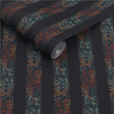 William Morris at Home Wallpaper Love is Enough Stripe 147074 Ink Blue