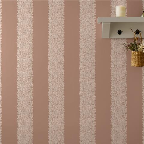 William Morris at Home Wallpaper Willow Stripe 147076 Rose