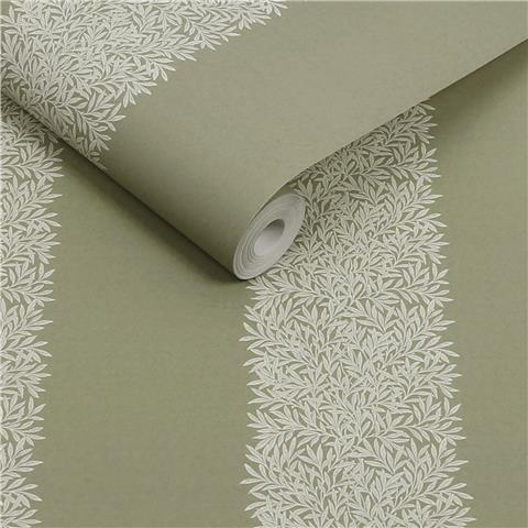 William Morris at Home Wallpaper Willow Stripe 147077 Sage