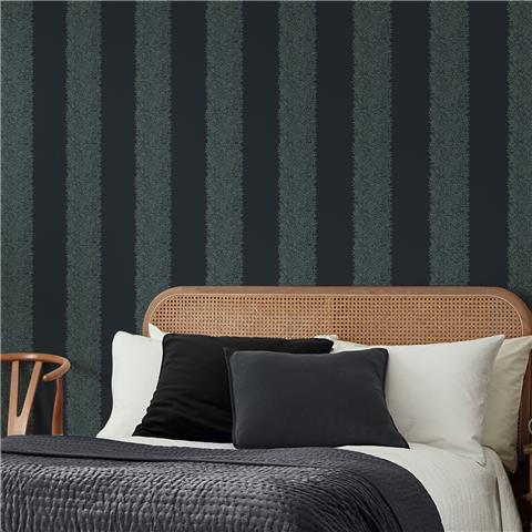 William Morris at Home Wallpaper Willow Stripe 147079 Ink Blue