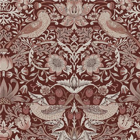 William Morris at Home Wallpaper Strawberry Thief 147083 Damson