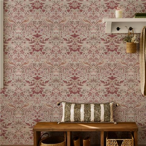 William Morris at Home Wallpaper Strawberry Thief 147084 Sienna