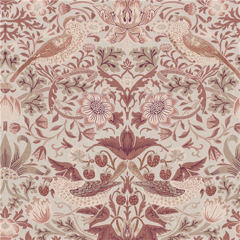William Morris at Home Wallpaper Strawberry Thief 147084 Sienna