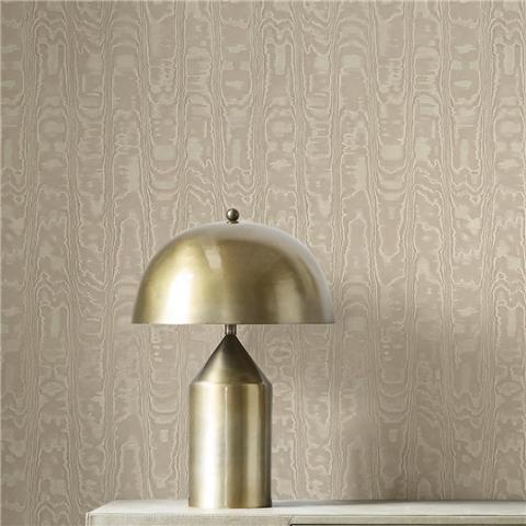 Boutique Moire Stripe Texture Wallpaper 149594 Stone