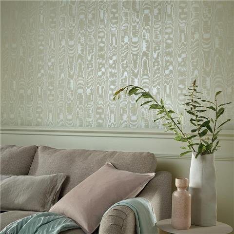 Boutique Moire Stripe Texture Wallpaper 149595 Sage