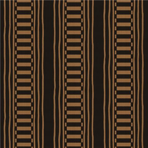 Rockett St George Wallpaper The Curiosity Shop Stripe 149617 Noir